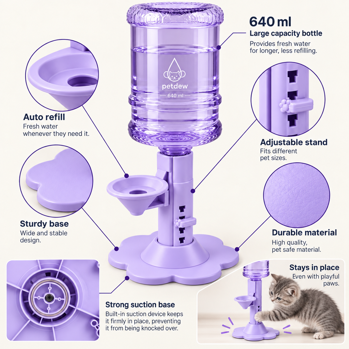 Purple dispenser feature overview View 3