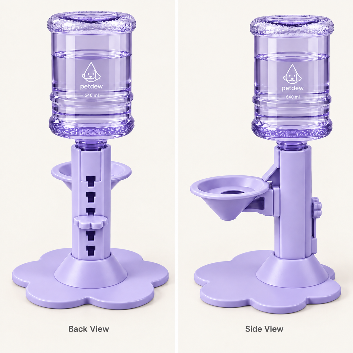 Purple dispenser back and side views View 5