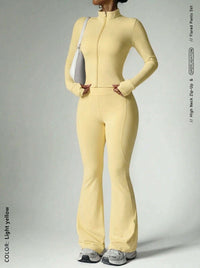 Two-Piece Gym Set Light Yellow View 19