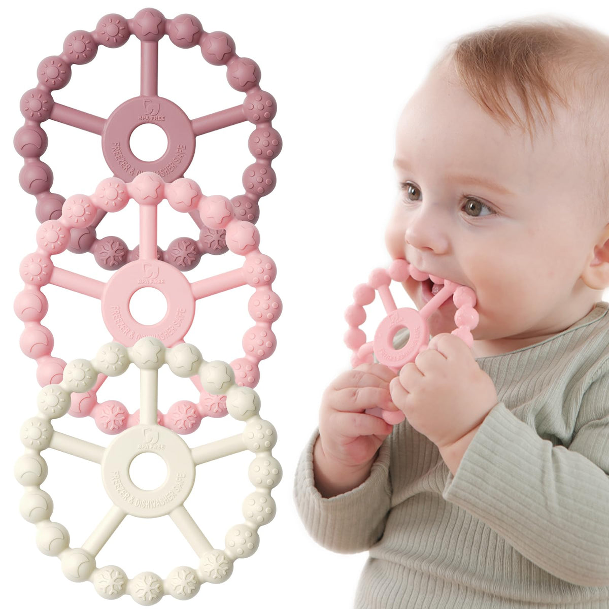 Silicone Teething Ring View 1