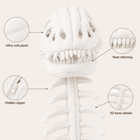 3D Dinosaur Skeleton Wearable Plush Cape & Hood Costume View 7