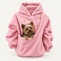 Oversized Cozy Plush Pet Carrier Pouch Pullover Hoodie View 25
