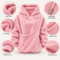 Oversized Cozy Plush Pet Carrier Pouch Pullover Hoodie View 2