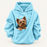 Oversized Cozy Plush Pet Carrier Pouch Pullover Hoodie View 66