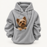Oversized Cozy Plush Pet Carrier Pouch Pullover Hoodie View 65