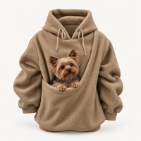 Oversized Cozy Plush Pet Carrier Pouch Pullover Hoodie View 74