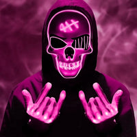Phantom LED Skull Mask & Skeleton Gloves Set View 10