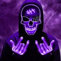 Phantom LED Skull Mask & Skeleton Gloves Set View 11