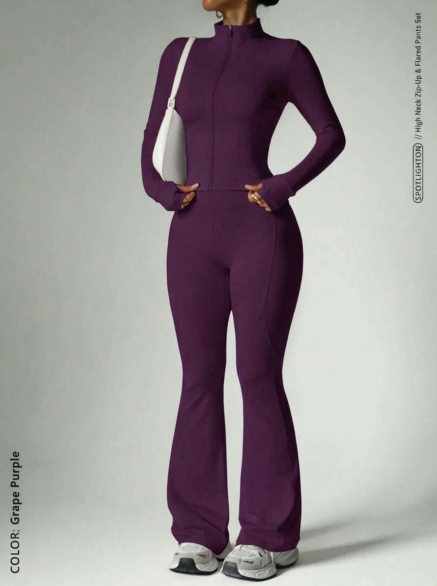 Two-Piece Gym Set Grape Purple View 18