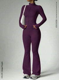 Two-Piece Gym Set Grape Purple View 18