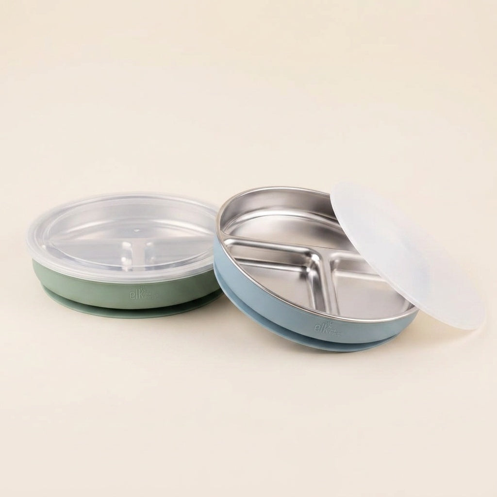 Baby Bubble™ Stainless Steel Non-Toxic Toddler Suction Plate Hero Studio View 1