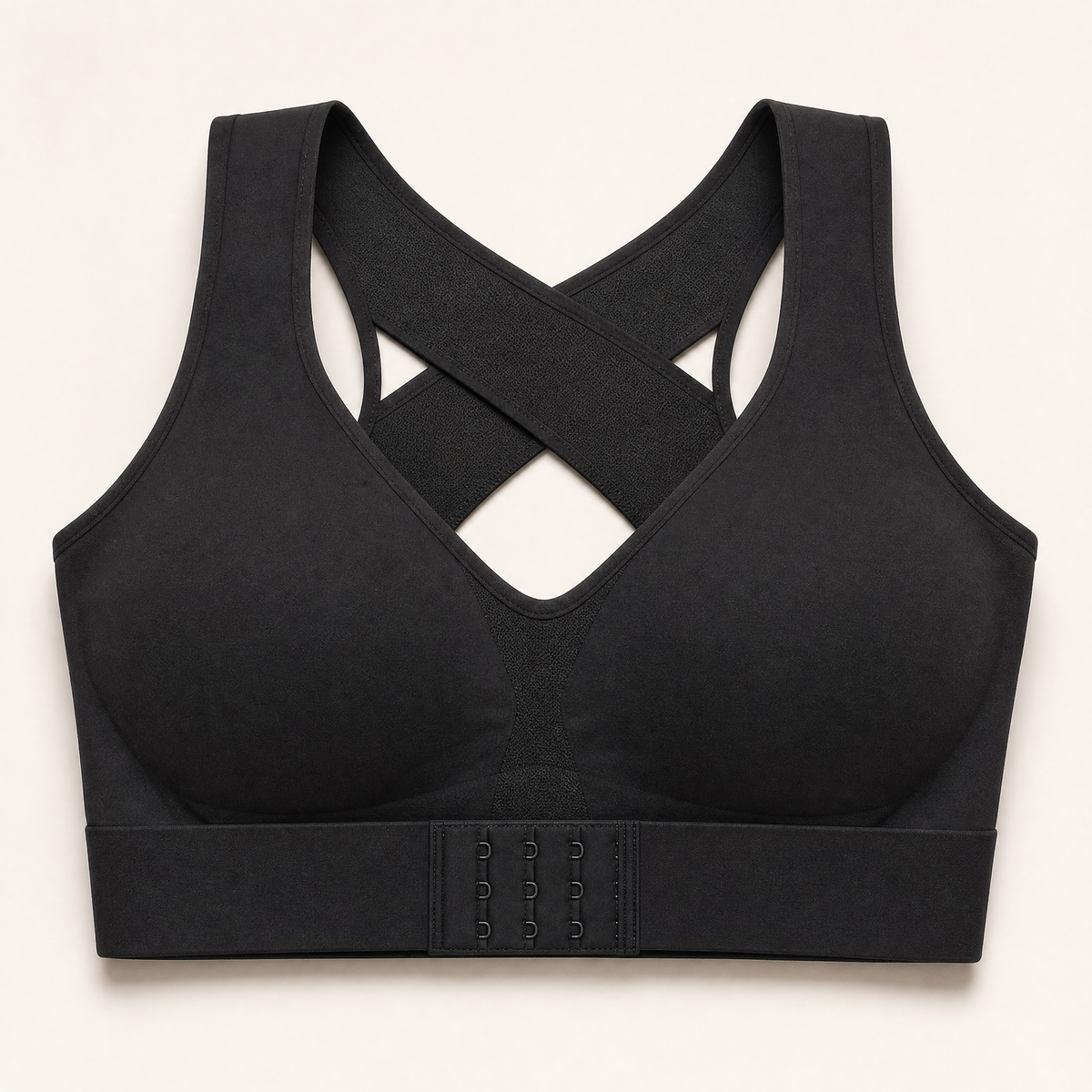 Baby Bubble Wireless Posture Corrector Lifting Bra in Matte Black View 2
