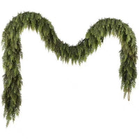 6FT 35-Tip Real-Touch Cypress Garland full drape and hanging loop View 8