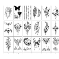 Dark Halloween & Moon Temporary Tattoo Sheet (30-Pack) (FREE) View 1