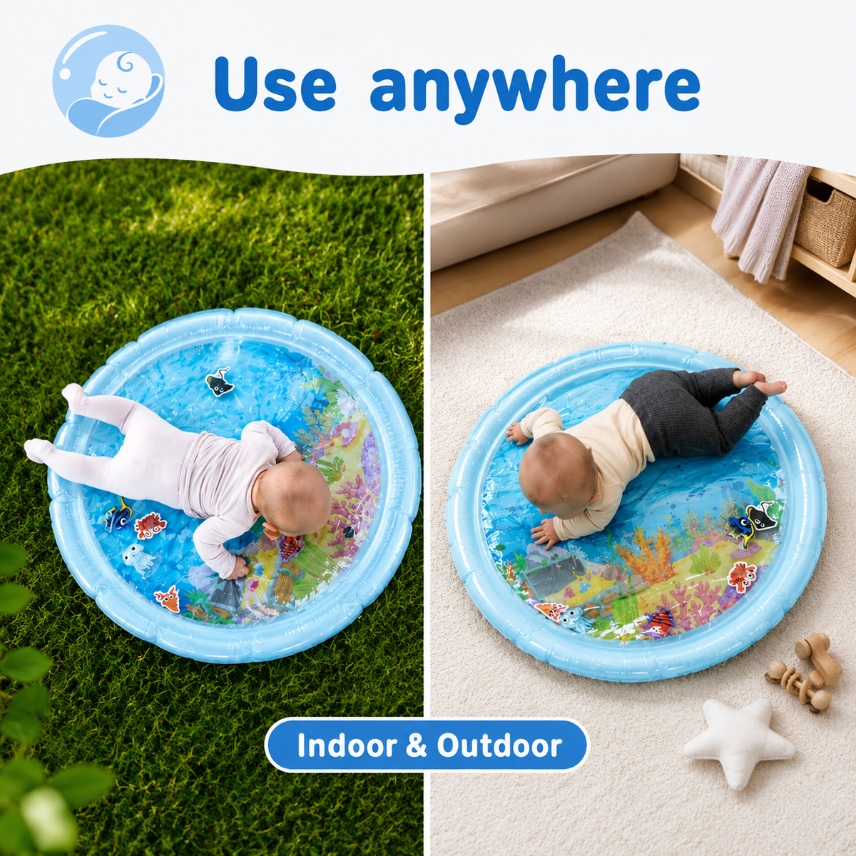 The mat used indoors on a nursery floor and outdoors on grass View 7