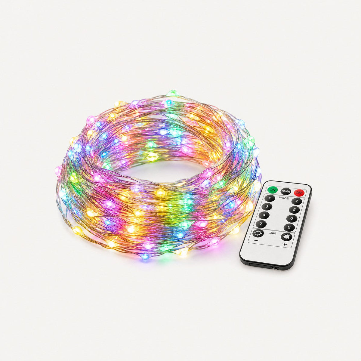 200 LED Christmas fairy curtain lights with remote View 1