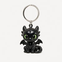 Toothless glowing plush dragon keychain View 1