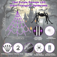 Giant Glowing Spider Web Light View 3