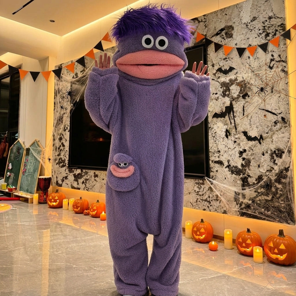 Big-Mouth Monster Onesie™ Purple View 4