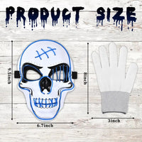 Phantom LED Skull Mask & Skeleton Gloves Set View 7