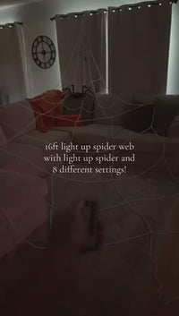 Giant Glowing Spider Web Light View 7