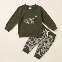Toddler Duck Camo Patchwork Quarter-Zip Hoodie View 10