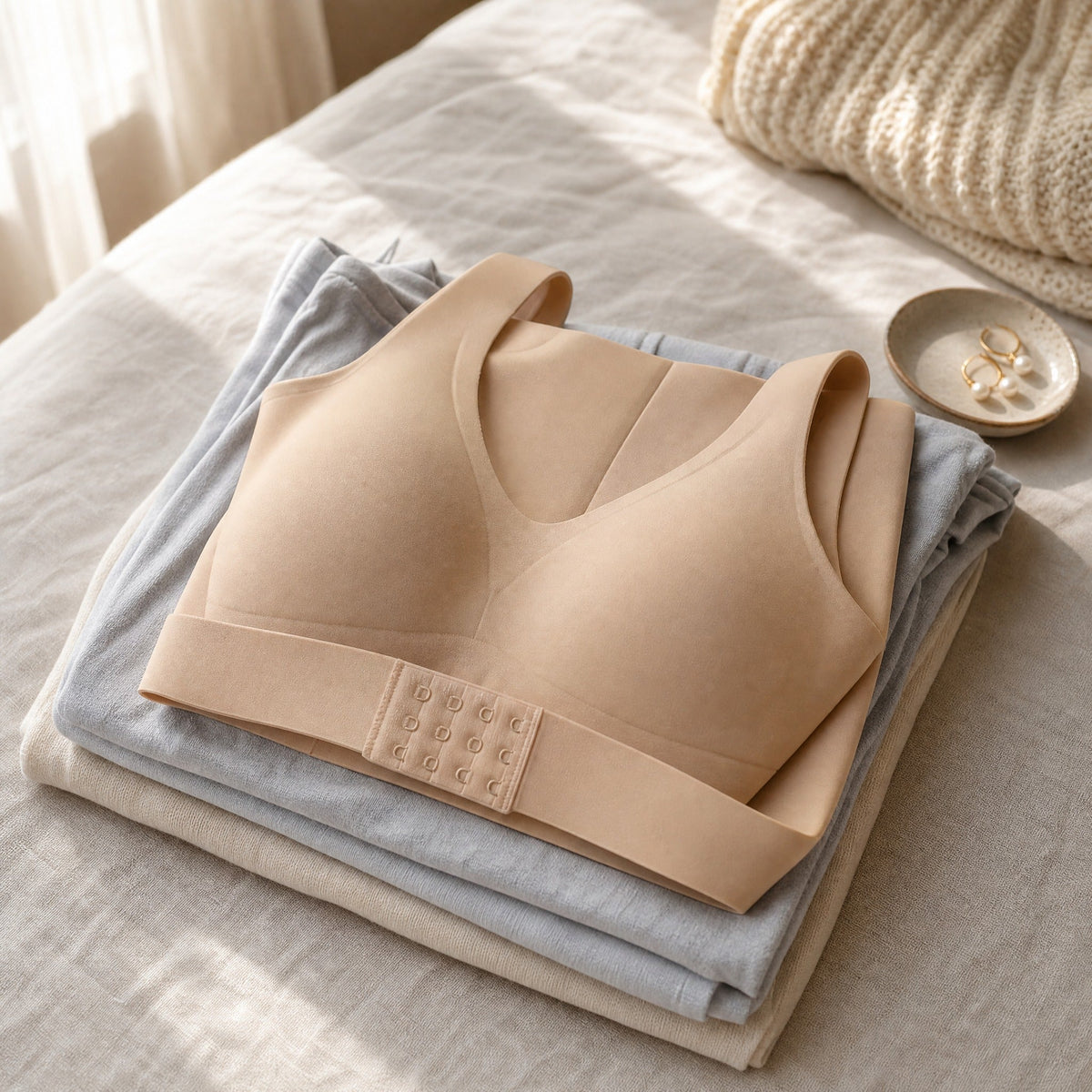 Baby Bubble Wireless Posture Corrector Lifting Bra in Classic Nude Beige View 1