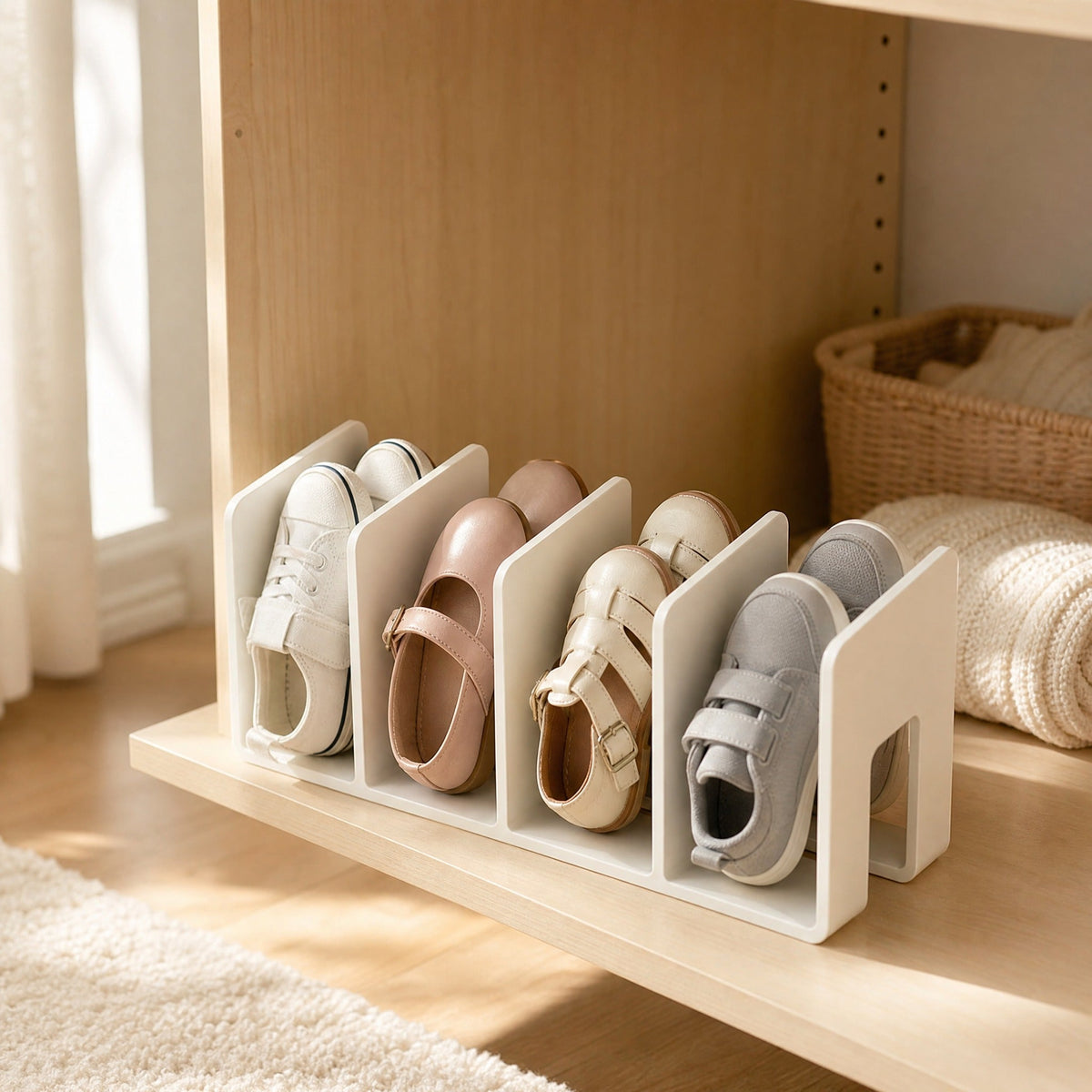 Baby Bubble™ 4-Tier Clear Acrylic Kids Shoe Rack View 5