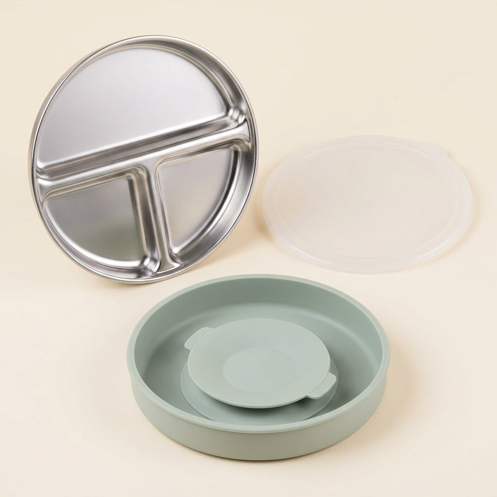 Stainless Steel Non-Toxic Toddler Suction Plate View 2