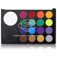 UCANBE 18-Color Water-Based Face & Body Makeup Kit (UV Glow & SFX Paint Palette) - 18-Color UV Glow Palette View 10